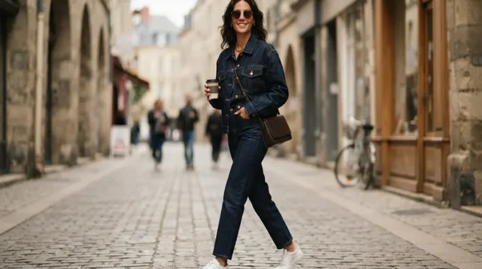 Dark Wash Raw Brut Denim Jackets and Matching Straight Leg Jeans